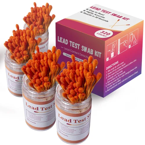 Miniatura 6 de AAwipes Kit de Hisopos para Prueba de Plomo (80 Piezas de Hisopos de Prueba Rápida para el Hogar, Resultados en 30 Segundos Sumergiéndolos en Agua).