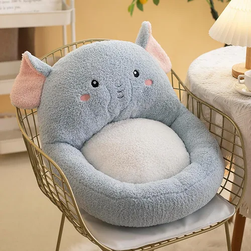 Cojín nido de asiento trasero de dibujos animados, almohadilla para silla de oficina para interiores y exteriores, soporte copetudo para sentarse,