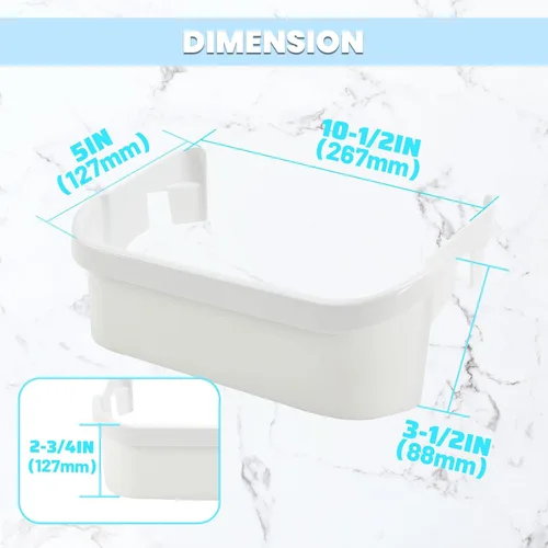 Miniatura 4 de HECASA 240351601 Estante de puerta de refrigerador compatible con Frigidaire Freezer 1037664 AH899475 EA899475 PS899475 Reemplazo solo plástico ABS