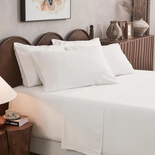Miniatura 33 de Juego de sábanas de lino 100% tamaño King, juego de sábanas de lino transpirable y duradero de 4 piezas, ropa de cama suave para todas