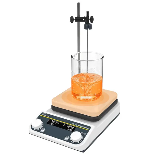 Miniatura 8 de LAB FISH Agitador magnético 8L Placa caliente 590.0 °F/590℉ Mezclador de agitación digital calentado 50-1500rpm Función de sincronización hacia