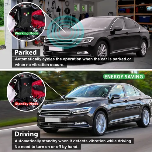 Miniatura 6 de Repelente ultrasónico de roedores para motor de automóvil, repelente de animales bajo el capó con luz estroboscópica intermitente, mantiene a