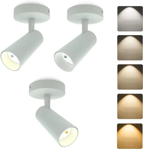 Miniatura 20 de Foco de techo LED 5CCT 2700K/3000K/3500K/4000K/6000K seleccionable regulable, foco de luz empotrada ajustable para interiores, 12 W, CRI 90+