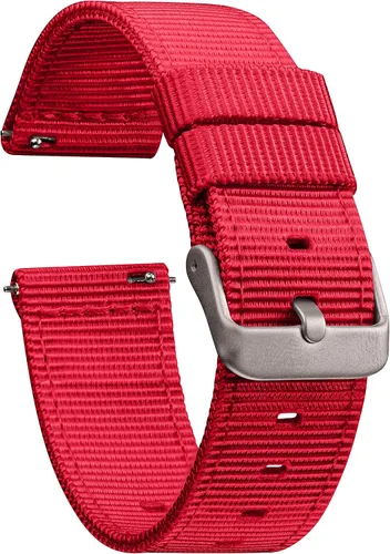 Miniatura 9 de GadgetWraps Correa de reloj de nailon con pasadores de liberación rápida compatible con Gizmo Watch, Samsung, verde esmeralda guijarro, 0.787 in