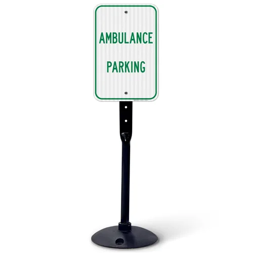 Miniatura 13 de Señal de estacionamiento de ambulancia, 10 x 14 pulgadas, aluminio 040 libre de óxido, resistente a la decoloración, fabricado en Estados Unidos