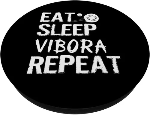 Miniatura 2 de Eat Sleep Vibora Repeat - Paleta de pádel PopSockets Adhesivo PopGrip