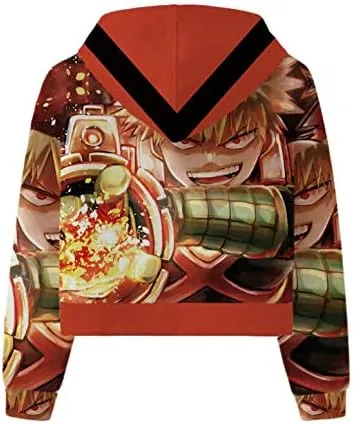 Miniatura 2 de Sudadera con capucha de anime Boku No Hero Anime para mujeres y niñas