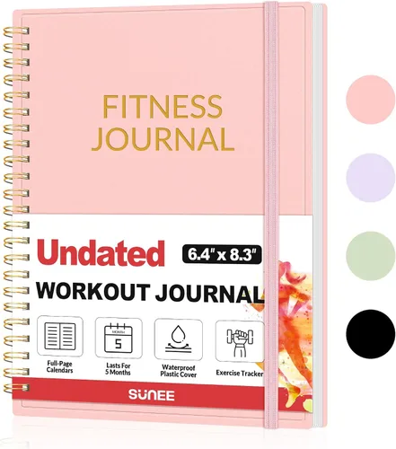 Miniatura 15 de Diario de Fitness y Planificador de Entrenamiento para Mujeres y Hombres, A4 (21.6 cm x 27.9 cm) Diario de Entrenamiento y Libro de Planificación