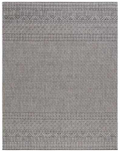 Miniatura 54 de SAFAVIEH Alfombra lavable al aire libre, colección Courtyard - 2'3" x 5', gris y negro, no desprende pelusa y fácil limpieza, ideal para patio