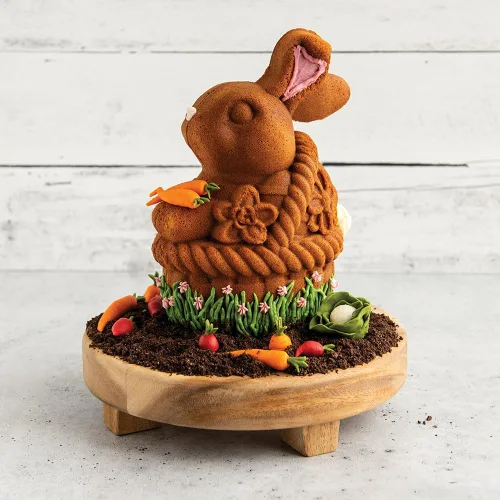 Miniatura 4 de Nordic Ware Bunny in Basket - Molde para tartas 3D, 10 tazas, caramelo