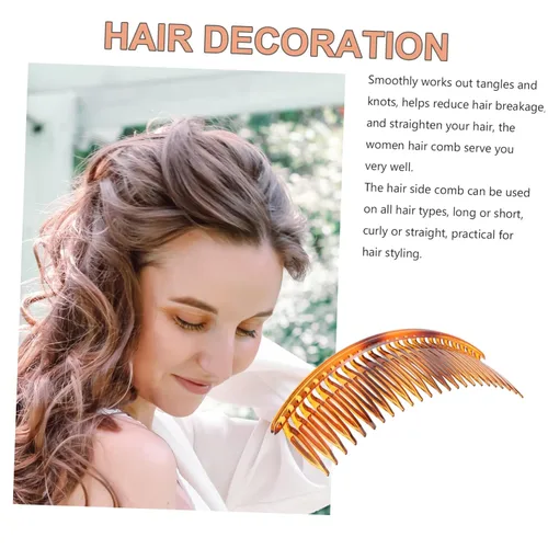 Miniatura 9 de FRCOLOR Peines laterales para el cabello, 6 piezas, 24 dientes, peine lateral, niña, señorita, peine de plástico