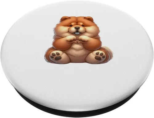 Miniatura 2 de perros divertidos para los amantes de los animales y las mascotas chow chow PopSockets Standard PopGrip