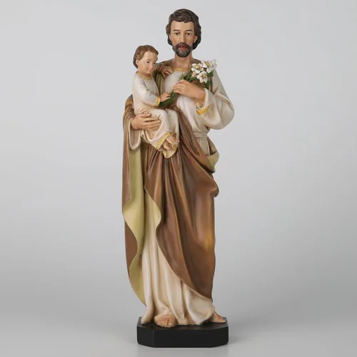 Miniatura 2 de BC Católica Estatua de San José y el Niño Jesús, Figura de Santo Católico, Regalo Religioso para el Día del Padre, Decoración Inspiradora