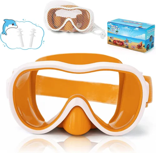 Miniatura 21 de iGym Gafas de natación para niños, máscara de buceo, máscara de buceo, gafas de natación con cubierta de nariz y correas elásticas cubierta y bolsa