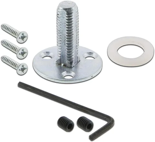 Miniatura 3 de Nostalgic Roseta de cuerda de almacén con pomo de puerta de cristal Peltre antiguo