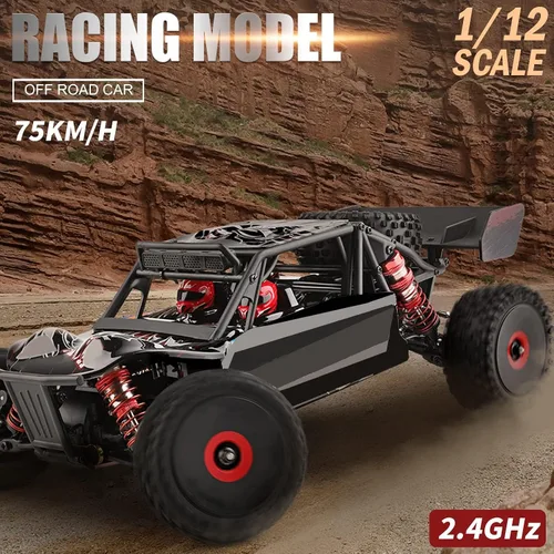 Miniatura 2 de GoolRC WLtoys 124016 V2 - Auto a control remoto a escala 1:12, 4WD 46.6 mi/h, camión de carreras de alta velocidad, 2.4 GHz todo terreno todoterreno