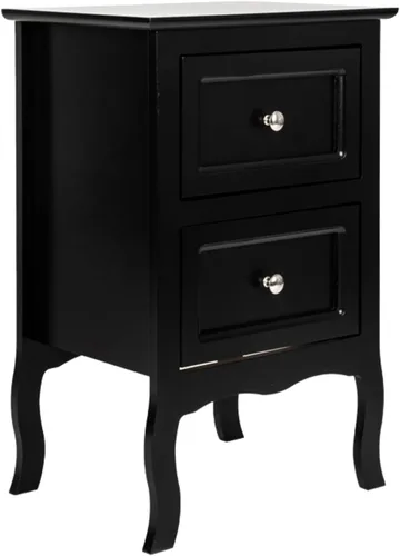 Miniatura 13 de Karl home Juego de 2 mesitas de noche marrones para dormitorio, mesita de noche pequeña vintage con cajones, mesa auxiliar de estilo granja, mesas