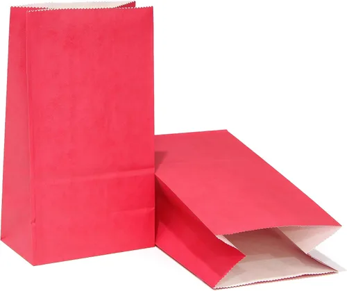 Miniatura 10 de 80 bolsas de regalo de fiesta, pequeñas bolsas de almuerzo de papel amarillo para bodas y fiestas de cumpleaños de niños, 5.1 x 3.1 x 9.4 pulgadas