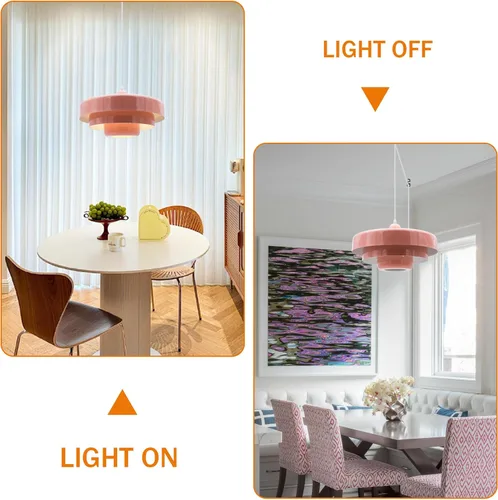 Miniatura 3 de Lámpara Colgante Rosa con Enchufe, Luz Colgante Moderna de Mediados de Siglo, Accesorios de Lámpara Colgante, Luz Colgante de Estilo Nórdico