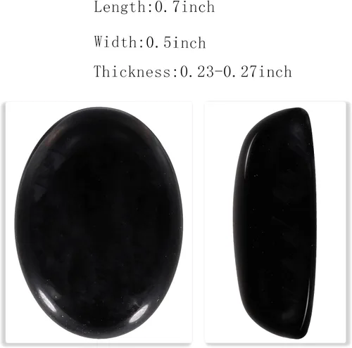 Miniatura 4 de Rockcloud Juego de 25 piedras rúnicas pulidas grabadas con letras del alfabeto Futhark de saúco, adivinación de meditación de cristal, obsidiana