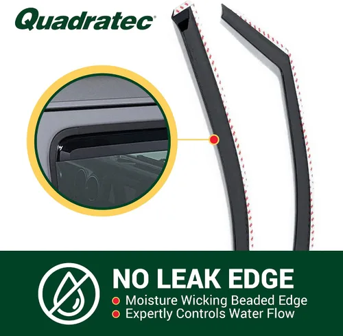 Miniatura 3 de Quadratec Viseras tintadas para ventana, solo delanteras, se adapta a Jeep Wrangler JL y Gladiator JT 2018-2023, tinte negro ahumado, mantiene fuera