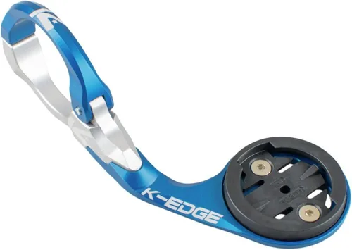 K-Edge El | Soporte para computadora de bicicleta de carreras | para dispositivos GPS Garmin | Azul