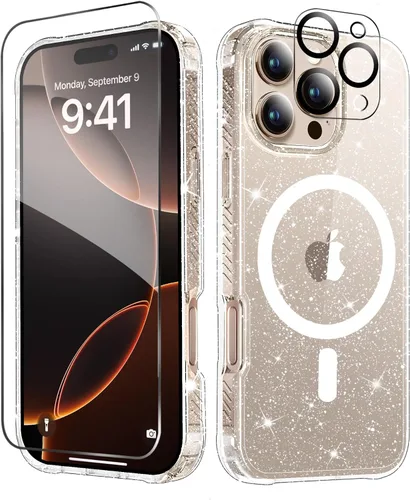 Miniatura 40 de MIODIK Compatible con Funda para iPhone Air, [Compatible con Magsafe] con Protector de Pantalla y Protección de Cámara Mejorada, Funda Protectora