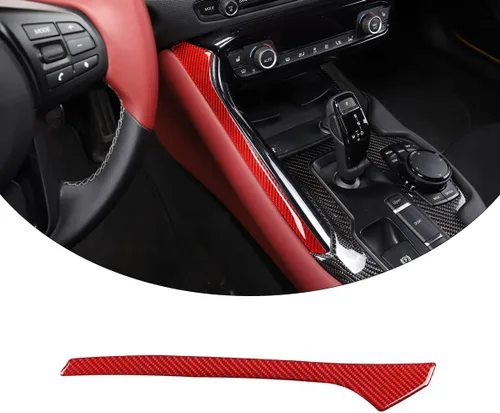 Miniatura 8 de Daeiclru Tira decorativa de fibra de carbono real para palanca de cambios de automóvil para Toyota Supra GR A90 A91 MK5 2019-2022, tira de ajuste