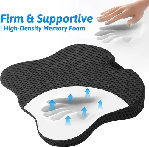 Miniatura 4 de Wedge Car Seat Cushion for Better Visibility & Sciatica Pain Relief - High Density Memory Foam, Non-Slip Ergonomic Car Seat Cushion for Driving