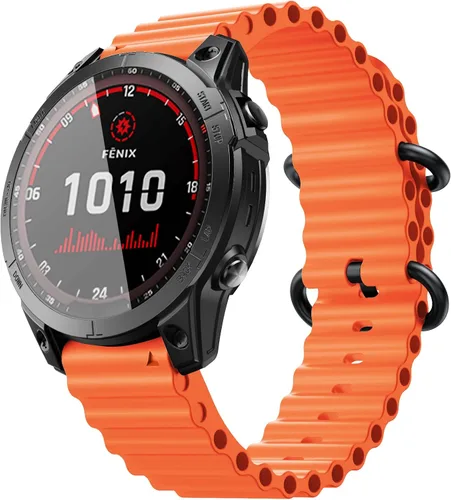 Miniatura 8 de NotoCity Compatible with Garmin Fenix 6X/6X Pro Band, 26mm Ocean Silicone Sport Watch Band for Fenix 5X, Fenix 5X Plus, Fenix 7X, Instinct 2X Quatix