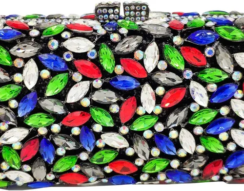 Miniatura 4 de Bolso de mano de cristal brillante para mujer bolso Minaudiere