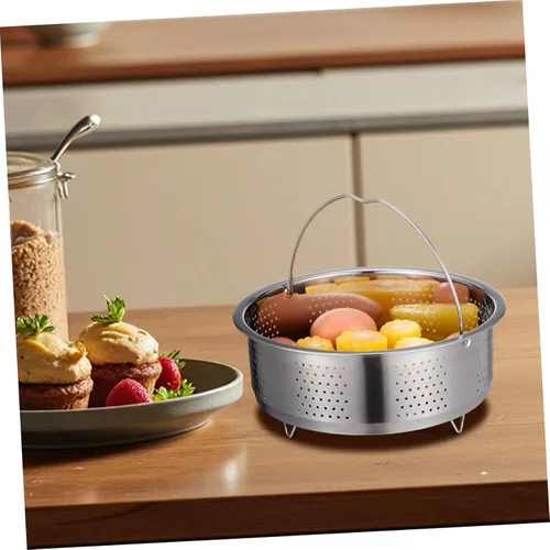 Miniatura 6 de DOITOOL Cesta de vapor de acero inoxidable para olla, 8.65 pulgadas/8.7 in, cesta de vapor para verduras, estante para cocinar al vapor con asa