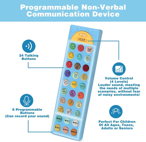 Miniatura 3 de Joyreal Dispositivo AAC para Autismo, Herramientas de Comunicación No Verbal para Terapia del Habla y Rehabilitación de Accidente Cerebrovascular.