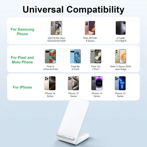 Miniatura 7 de Pixel - Soporte de carga inalámbrica para Google Pixel 10a 10 Pro XL/9 Pro XL/Fold 9a 8 Pro 8 7a 7 Pro, estación de carga inalámbrica Android de 15