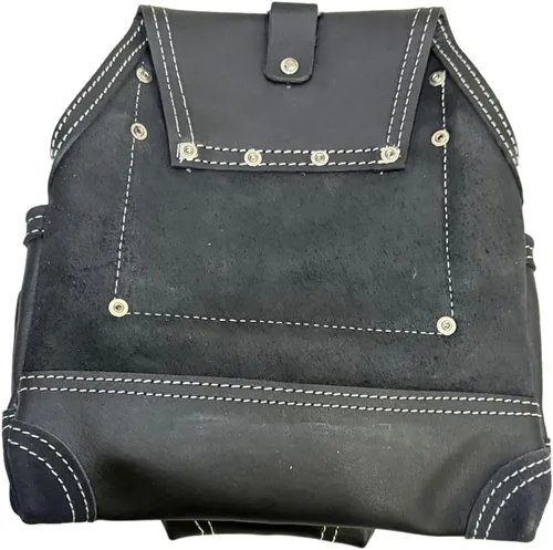 Miniatura 5 de Zeluga 20-117 Bolsa de herramientas de 10 bolsillos, de piel resistente para rigger, negra