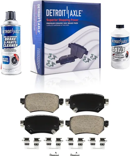 Detroit Axle – Pastillas de freno traseras para Mazda 6 2016-2021, pastillas de freno de cerámica con accesorios 2017 2018 2019 2020 de repuesto