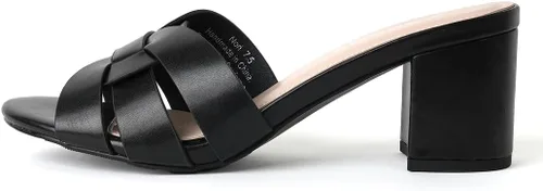 Miniatura 2 de J. Adams Nori Mules para mujer - Sandalias elegantes de tacón de bloque