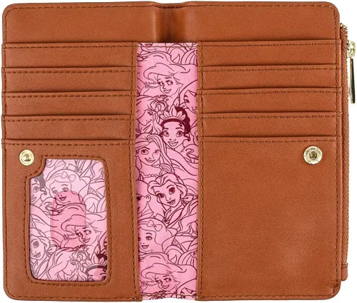 Miniatura 4 de Loungefly Disney Princesses - Cartera de piel sintética floral, Multi