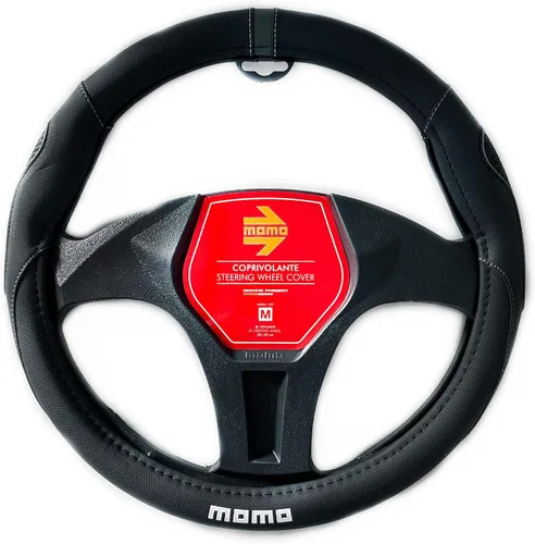 Miniatura 6 de MOMO Funda universal para volante de carbono, color negro y amarillo