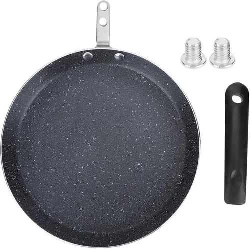 Miniatura 2 de Yosoo Sartén antiadherente, utensilios de cocina de aleación de aluminio de calentamiento rápido con mango a prueba de calor para desayuno