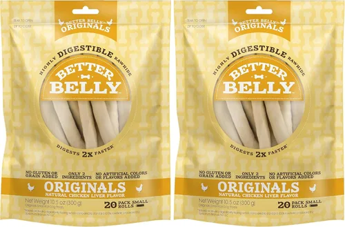 Miniatura 28 de Better Belly Huesos de cuero crudo para perros, de gran digestibilidad, sin granos, sin gluten, sin colores ni sabores artificiales., Hígado