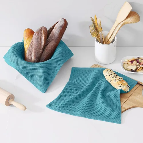 Miniatura 546 de Kitinjoy - Paños de cocina de 100 % algodón, tela de tejido gofrado, paño de limpieza ultrasuave, absorbente y de secado rápido. Beige