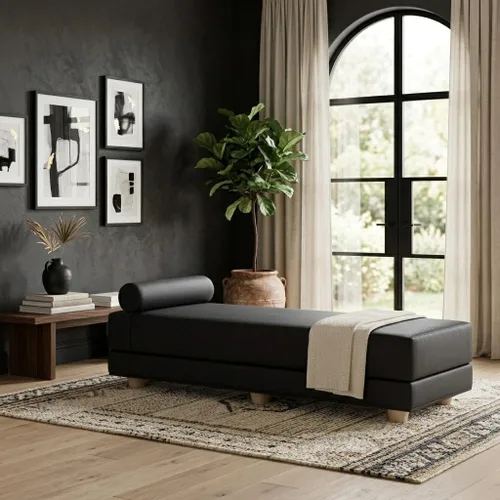 Miniatura 13 de Jaxx Alon Daybed - Tumbona plegable con colchón de espuma viscoelástica de primera calidad, tamaño Queen, fabricado en los Estados Unidos