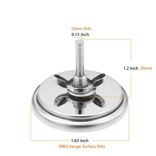 Miniatura 3 de Medidor de temperatura de parrilla de 1.8 pulgadas para reemplazo de termómetro de parrilla CharBroil G432-8L00-W1 Charbroil Advantage Tru-Infrared