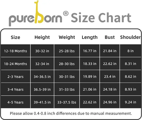 Miniatura 7 de pureborn Vestido de algodón de manga corta y larga para bebé niña pequeña 0-5T