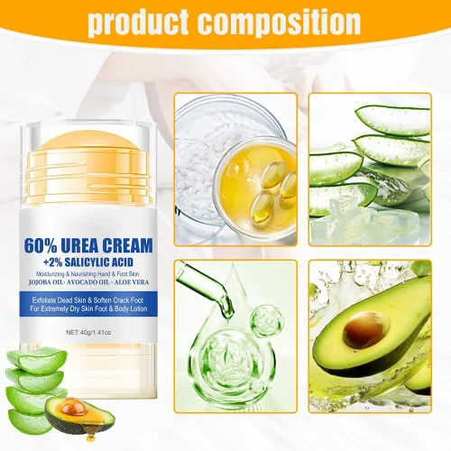 Miniatura 6 de Crema Hidratante y Anti-Grietas para Pies con 60% de Urea, 2026 NUEVA Crema Hidratante y Alivio de Grietas y Sequedad, Stick de Cuidado de Pies que