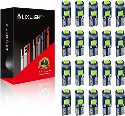 Miniatura 10 de AUXLIGHT 20 bombillas LED T5 para tablero de instrumentos 3030 chipsets 74 37 27 17 2721 reemplazos para puerta interior cúpula panel