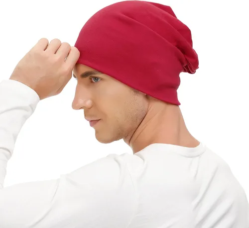 Miniatura 4 de Zando Gorro de algodón para hombre, gorro de calavera, para correr, ligero, hip-hop, enano, gorro para mujer