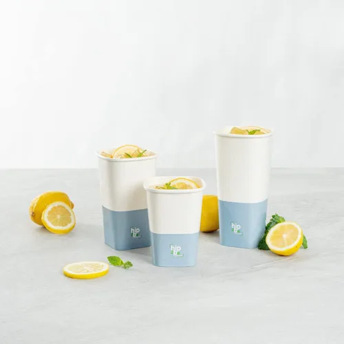 Miniatura 12 de Restaurantware Hip 2 Be Square - Tazas de café de papel de 12 onzas, 25 tazas de café reutilizables a prueba de fugas, tapas se venden por separado