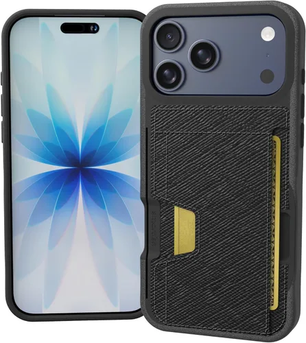 Miniatura 55 de Smartish Funda tipo cartera para iPhone 13 Pro – Wallet Slayer Vol. 2 [delgada + protectora] tarjetero con función atril - Black Tie Affair